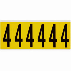 BRADY Brady 3450-4 Vinyl Number Label 3 in (Card of 6)