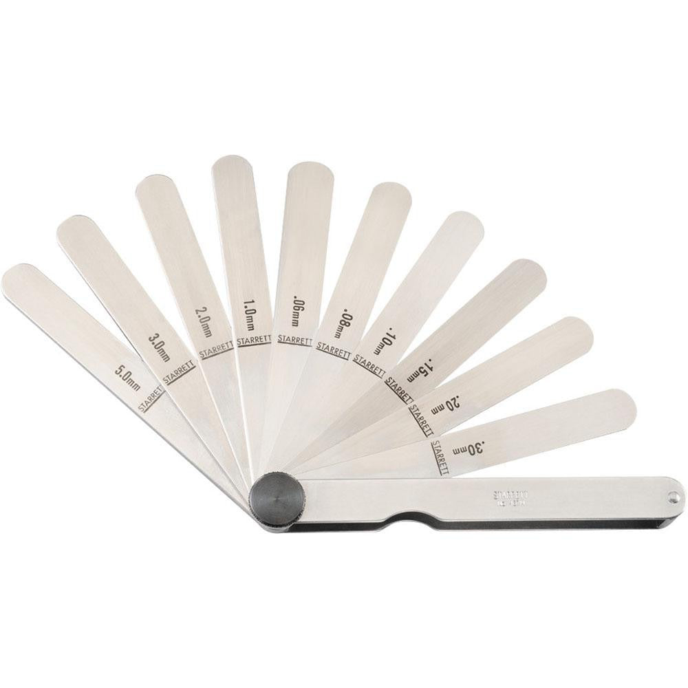 STARRETT Starrett 52465 Parallel Feeler Gage Set 0.04-5mm 13pc