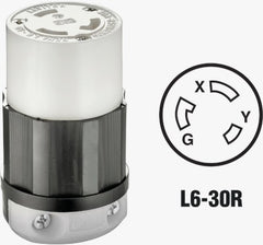 LEVITON Leviton R61-C2623-0BX Locking Connector 30A 250V L6-30R