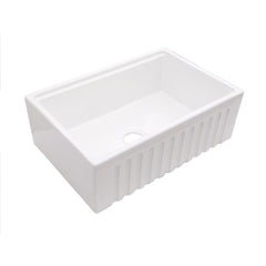 DAKOTA Dakota Plumbing Products DSE-FCAL3020S Fireclay Farmhouse Sink