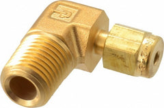 PARKER Parker 2MSEL4N-B Compression Male Elbow 1/4 in Mnpt Brass