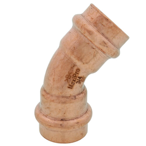 PARKER Parker Hannifin 871405 ZoomLock MAX 3/4 in OD ACR Copper Press 45 Degree Elbow