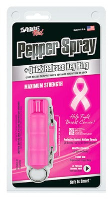 SABRE Sec HC-NBCF-01 Pepper Spray 0.54 Oz Pink Key Case