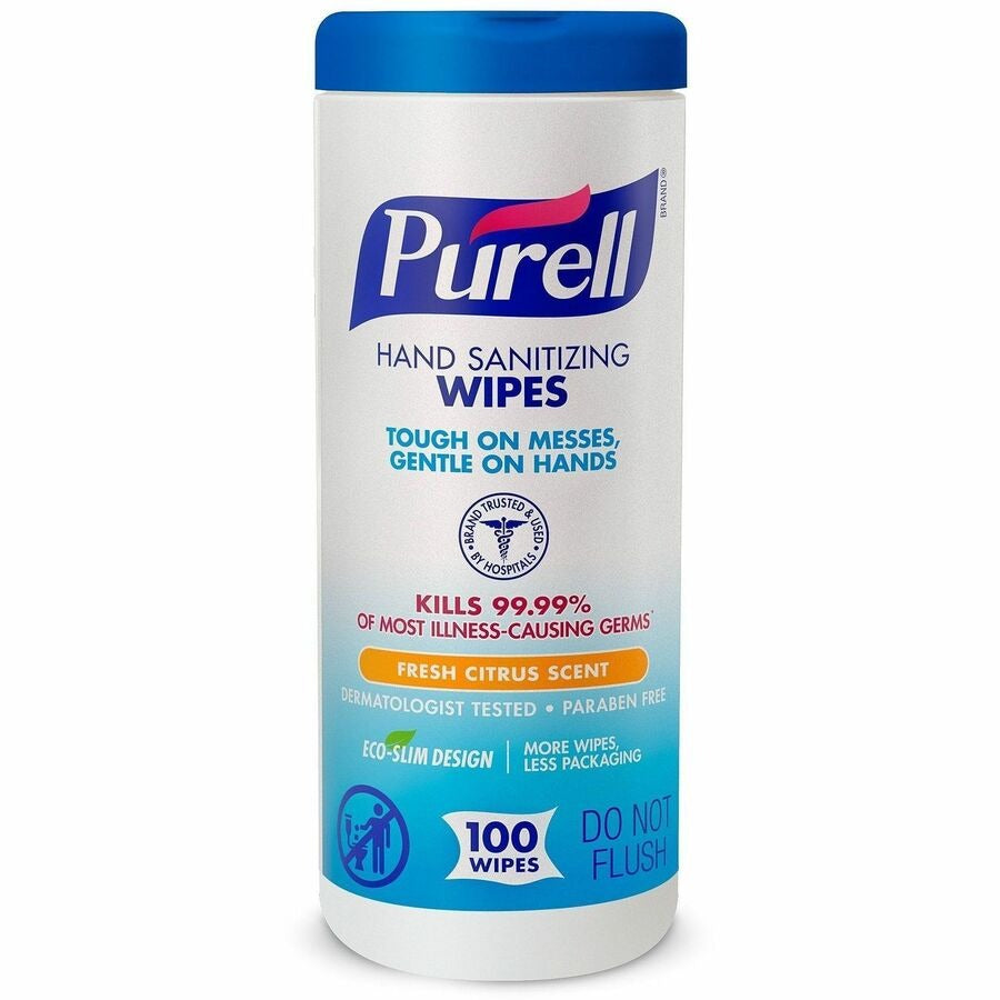 GOJO Gojo GOJ911112CT Purell Sanitizing Wipes 100/Tub 12/Carton 911112CT
