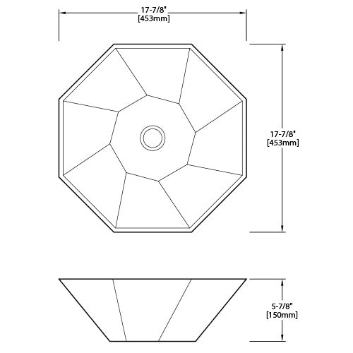 DAKOTA Dakota Plumbing Products DSE-SRV01W Zanovia Vessel Sink