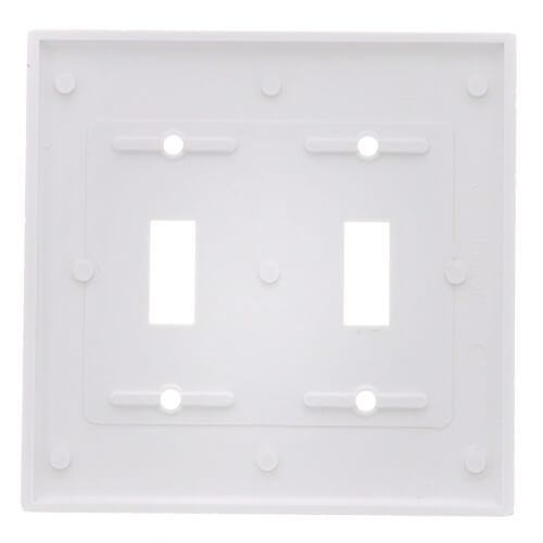 LEVITON Leviton 88009 2-Gang Toggle Switch Wall Plate, Thermoset, White
