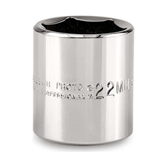 PROTO Proto J5222MH 3/8 Drive 6-point Hand Socket 22 Mm