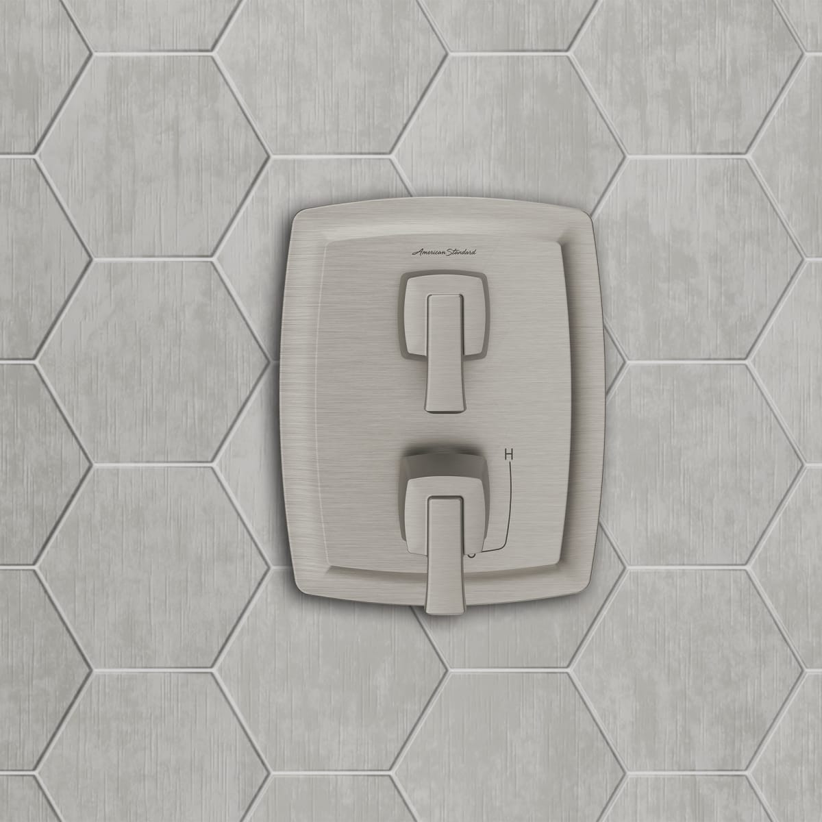 AMERICAN STANDARD American Standard TU353740.295 Townsend 2-Handle Integrated Shower Diverter Trim Only in Brushed Nickel