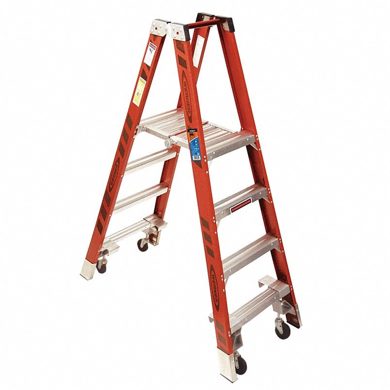 WERNER Werner pt7404-4c Twin Platform Stepladder 4 Ft