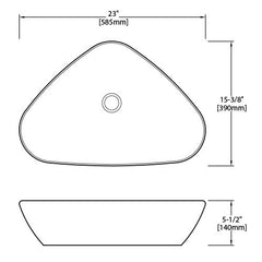 DAKOTA Dakota Plumbing Products DSE-VCV02B Triangle Vessel Sink
