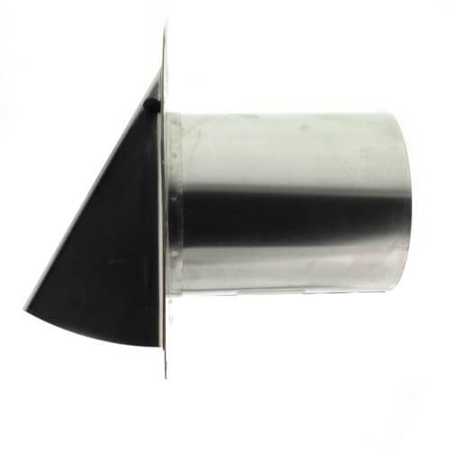 BROAN-NUTONE Broan-NuTone 885AL 3 or 4 Inch Round Duct Black Enamel Aluminum Ventilation Wall Cap with Transition