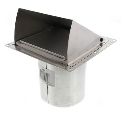 BROAN-NUTONE Broan-NuTone 885AL 3 or 4 Inch Round Duct Black Enamel Aluminum Ventilation Wall Cap with Transition
