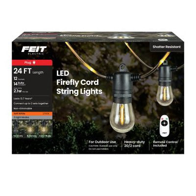 FEIT ELECTRIC Feit Electric SL24-12/MLED/FIL Led String Lights 24 Ft