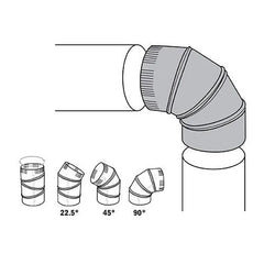 IMPERIAL Imperial GV0282-C 3-inch 90 degree Galvanized Adjustable Elbow (4-piece)