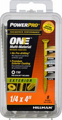 HILLMAN Hillman Fasteners 116816 1/4x4 Flat Head Exterior Screw 8pk