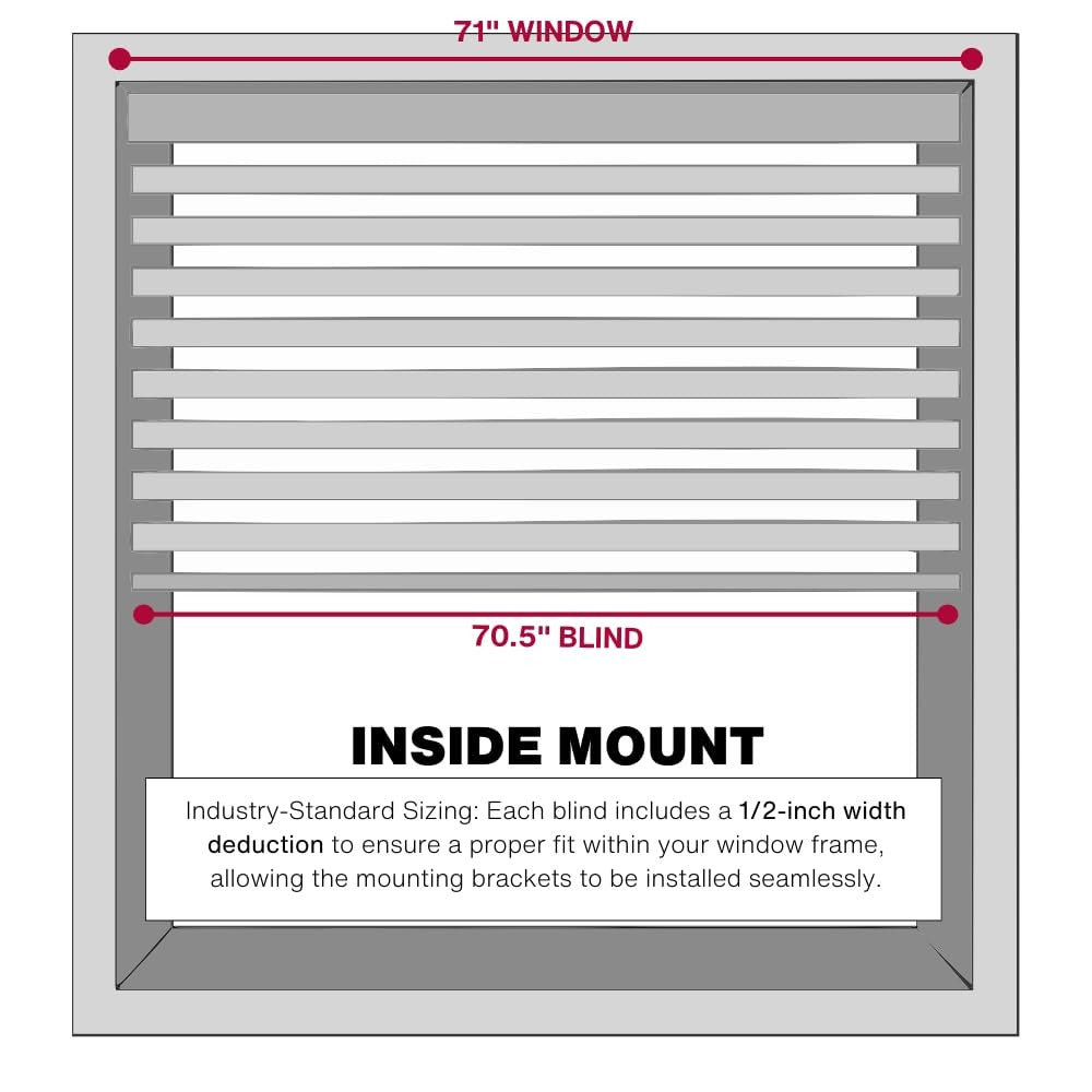 LOTUS & WINDOWARE Lotus & Windoware MLX7164AL Cordless Mini Blind 71-inch x 64-inch (1-Pack)