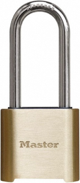 MASTER LOCK Master Lock 975LH Combination Padlock Brass 3in