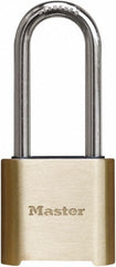 MASTER LOCK Master Lock 975LH Combination Padlock Brass 3in