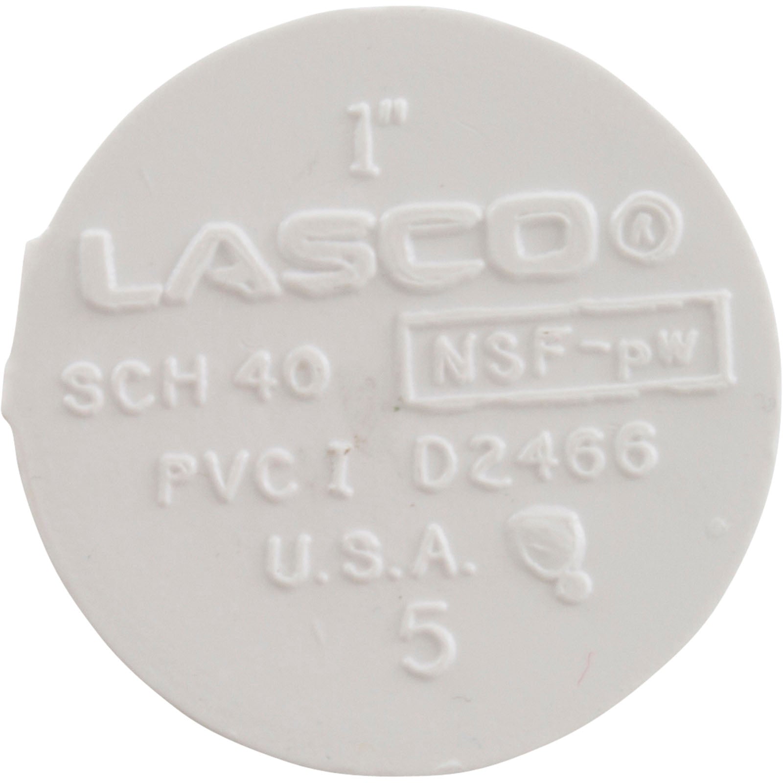 LASCO Lasco 449-010 1 Inch Spigot White PVC Plug Schedule 40
