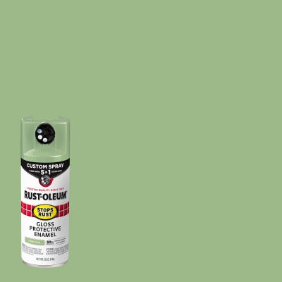 RUST-OLEUM Rust-oleum 384753 Stops Rust 5-in-1 Spray Paint Gloss Laurel Green