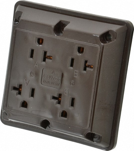 LEVITON Leviton 21254 Fourplex Receptacle Nema 5-20R 20A 125V