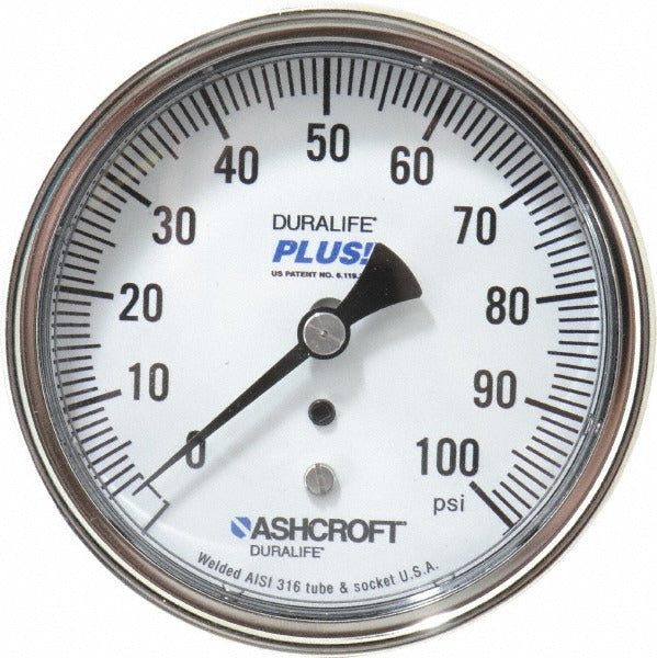 ASHCROFT Ashcroft 94921XLL Pressure Gauge 0-100 Psi 3.5 in Dial