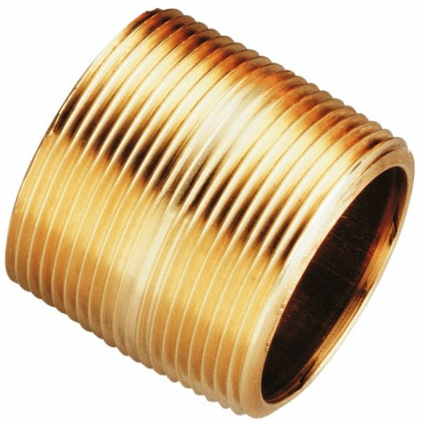 MERIT BRASS Merit Brass 2020-1200BSPT Brass Pipe Nipple 1-1/4 in Bspt