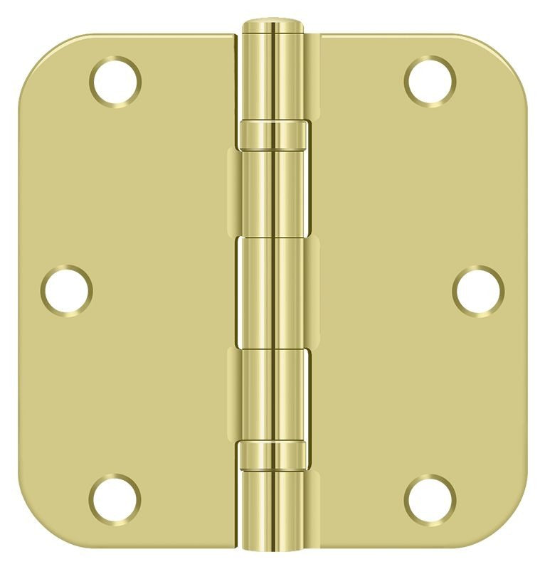 DELTANA Deltana S35R5BB3 Radius Ball Bearing Door Hinge Bright Brass