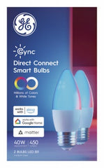 GE G E Lighting 93131903 Smart Led B11 Bulb 5.5W 2 Pack