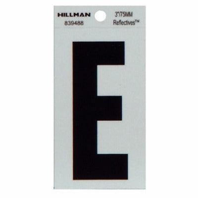 HILLMAN Hillman Fasteners 839488 Reflective Letter E 3 Inch 6 Pack