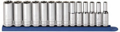 GEARWRENCH Gearwrench 80554 14pc 3/8 in Drive Metric Deep Socket Set