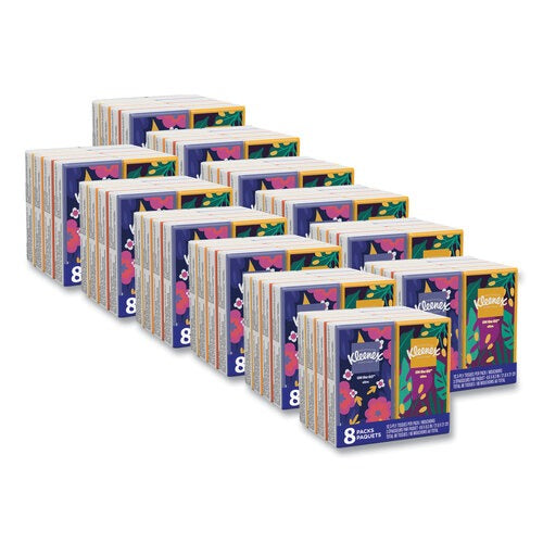 KIMBERLY-CLARK Kimberly-Clark KCC46651CT Kleenex On the Go Packs Facial Tissues 10 Sheets/Pouch 8 Pouches/Pack 12 Packs/Carton 46651CT
