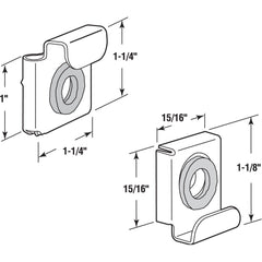 PRIME-LINE Prime-Line MP10246 Spring-Loaded Mirror Hanger Clip Set Pack of 4