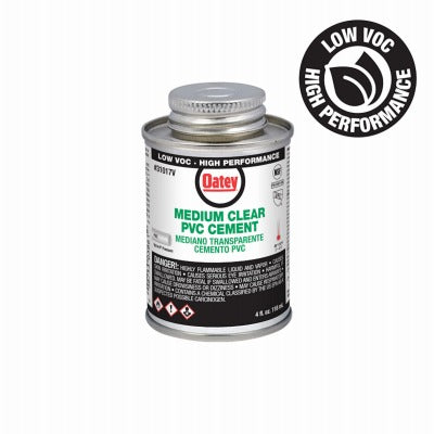 OATEY Oatey Company 31017 Clear Medium Body Pvc Cement 4 Oz