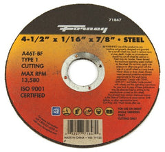 FORNEY Forney Industries Inc 71847 Type 1 Cutting Wheel 4.5in