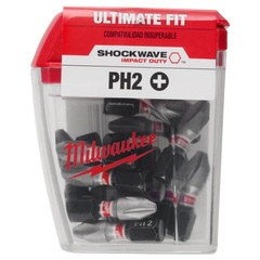 MILWAUKEE Milwaukee 48-32-5003 SHOCKWAVE #2 Phillips 1 In. Insert Impact Screwdriver Bit (15-Pack)