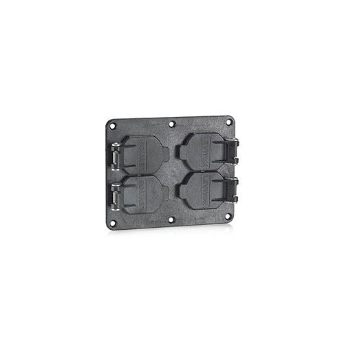 LEVITON Leviton Telcom 3260W-E 2-gang Wp Duplex Cover Black