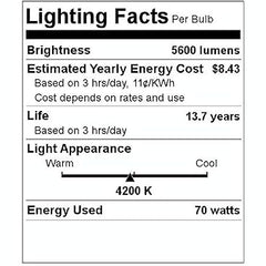 SATCO-NUVO Satco-Nuvo S5830 Metal Halide Lamp 70 Watt (ED28) S5830