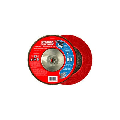 DIABLO Freud DCX070080B01F 7 Inch 80 Grit Flap Disc 2 Pack