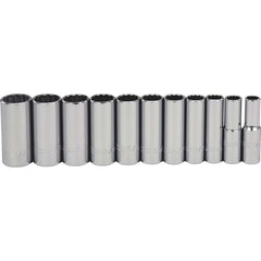 PROTO Proto J54104 Deep Socket Set 11 Pc 1/2 in Drive