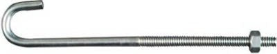 NATIONAL HARDWARE National Mfg N232-900 Zinc J Bolt 1/4 X 6 Inches 10 Pack