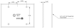 MULBERRY METAL PRODUCTS Mulberry Metal Products 30284 Weatherproof electric box cover blank cover 3-gang