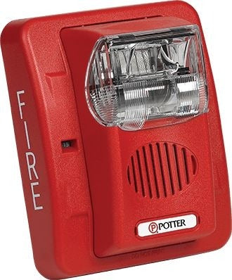 POTTER ELECTRIC SIGNAL Potter Electric Signal hs-24wr Horn Strobe 24VDC Red