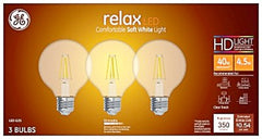 GE G E Lighting 43259 G25 Led Globe Bulb 4.5W 2700K 3 Pack