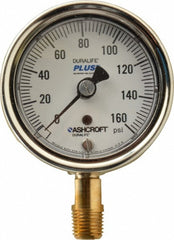 ASHCROFT Ashcroft 94583XLL Pressure Gauge 0-160 Psi 2.5in Lower Mount