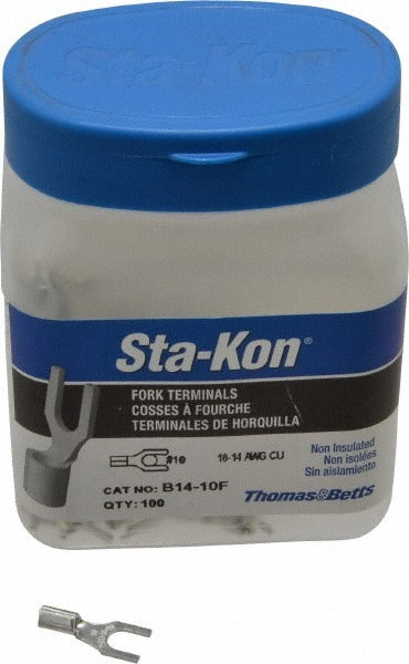 THOMAS & BETTS Thomas Betts B14-10F Fork Terminal 600V No. 10 Stud Crimp