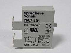 SPRECHER & SCHUH Sprecher & Schuh CRC7-280 Coil Suppressor Module 110-280 VAC (Coil-Mount) CRC7280