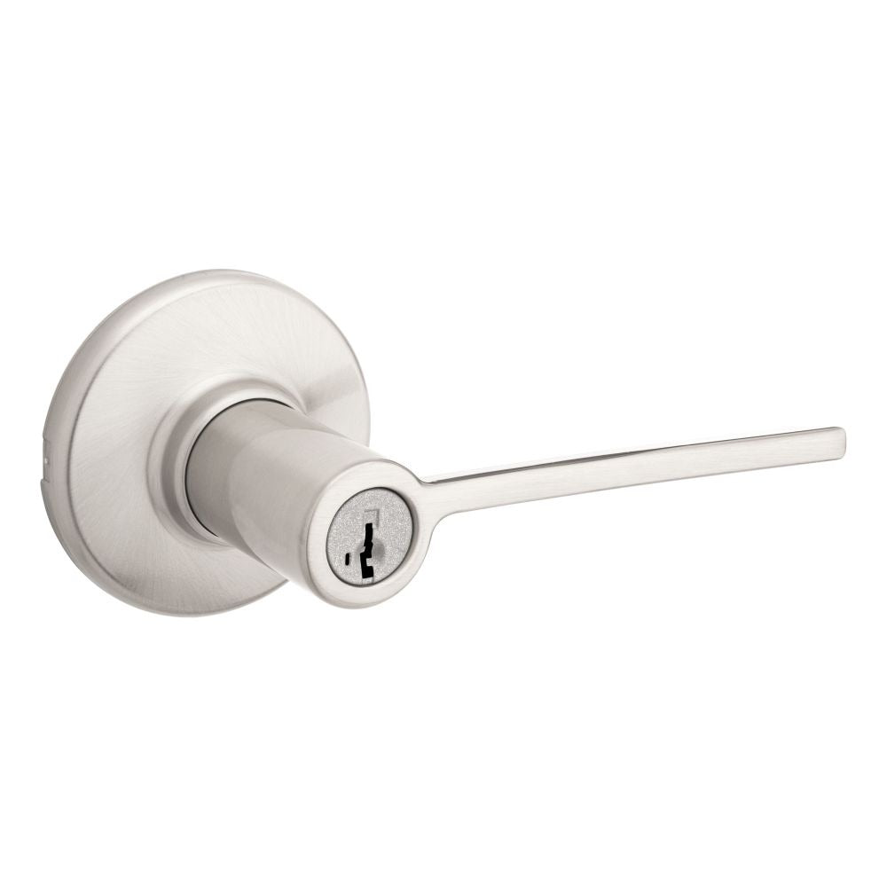 KWIKSET Kwikset 405LRLRDT-15 Ladera Lever Entry Door Lock Satin Nickel
