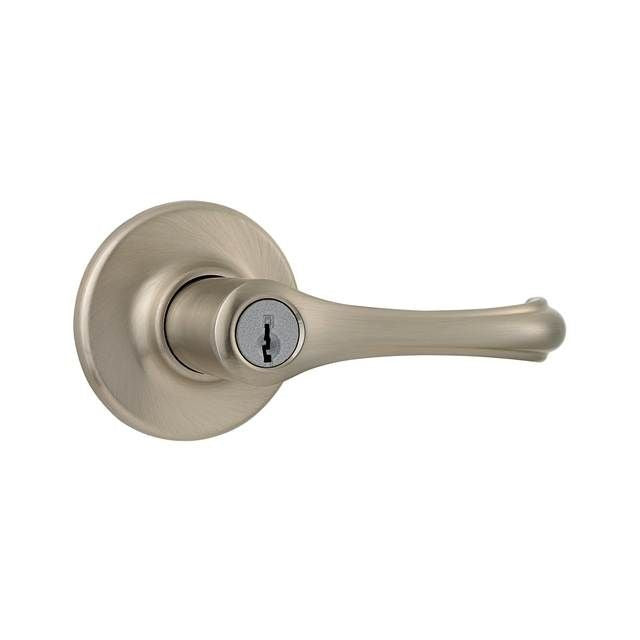 KWIKSET Kwikset 405DNL-15 Dorian Lever Entry Door Lock Satin Nickel