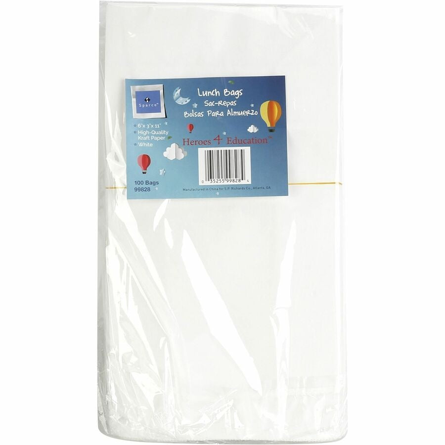 SPARCO Sparco SPR99828 Kraft paper bags 6 x 11 100 pack